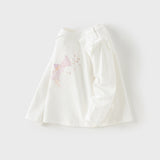 Dave&Bella Girls Toddler Beige Casual Cotton T-shirt Tops