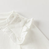 Dave&Bella Girls Toddler Beige Casual Cotton T-shirt Tops
