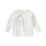 Dave&Bella Girls Toddler Beige Casual Cotton T-shirt Tops