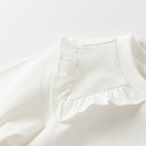 Dave&Bella Girls Toddler Beige Casual Cotton T-shirt Tops