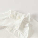 Dave&Bella Girls Toddler Beige Casual Cotton T-shirt Tops