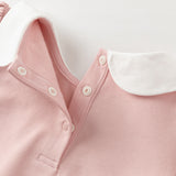 Dave&Bella Toddler Girls Adorable Pink Bear-print Plaid Dress-style Sweatshirts
