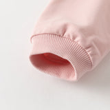 Dave&Bella Toddler Girls Adorable Pink Bear-print Plaid Dress-style Sweatshirts