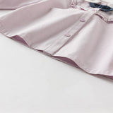 Dave&Bella Toddler Girls Elegant Grey Purple Shirt Skirt Suits Sets