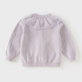 Dave&Bella Toddler Girls Cotton Adorable Purple Cardigans