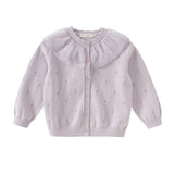Dave&Bella Toddler Girls Cotton Adorable Purple Cardigans