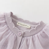 Dave&Bella Toddler Girls Cotton Adorable Purple Cardigans