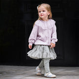 Dave&Bella Toddler Girls Grey Cute Mesh Skirt Leggings Pants