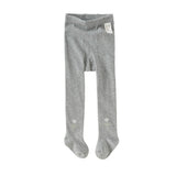 Dave&Bella Toddler Girls Grey School Footed Tights Leggings