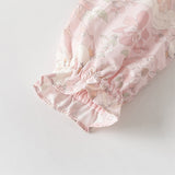 Dave&Bella Girls Toddler Pink Floral Print Hoodie Jackets
