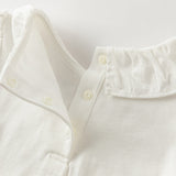 Dave&Bella Girls Toddler Cotton Flower Embroidery T-shirt Tops