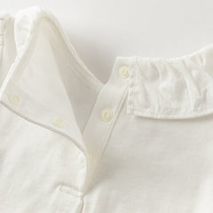 Dave&Bella Girls Autumn Cotton Flower Embroidery T-shirt Top