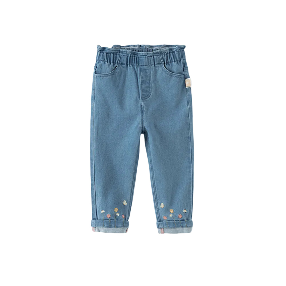 Dave&Bella Toddler Girls Leisure Slim Denim Blue Jeans Pants