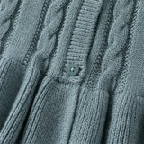 Dave&Bella Toddler Girls Blue Cotton Dress-style Cardigans