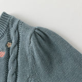 Dave&Bella Toddler Girls Blue Cotton Dress-style Cardigans