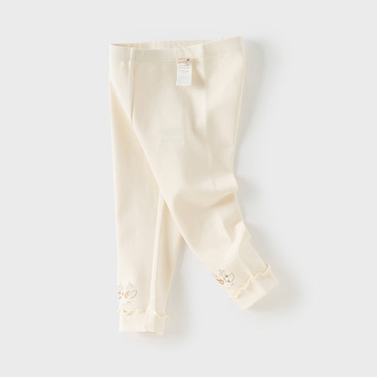 Dave&Bella Girls Autumn Cotton Antibacterial Anti-mite Leggings Pants