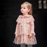 Dave&Bella Toddler Girls Sweet Pink A-line Princess Mesh Dress with Cape