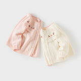 Dave&Bella Kids Girls Cotton Fashion Flower Embroidery Knit Cardigans
