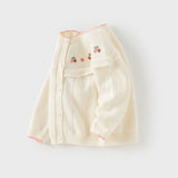 Dave&Bella Kids Girls Cotton Fashion Flower Embroidery Knit Cardigans