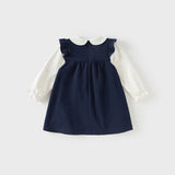 Dave&Bella Toddler Girls Elegance Fake-two-piece Long Sleeve Dress