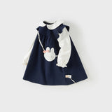 Dave&Bella Toddler Girls Elegance Fake-two-piece Long Sleeve Dress