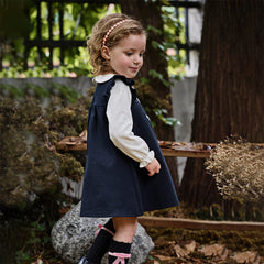 Dave&Bella Girls Autumn Elegance Fake-two-piece Long Sleeve Dress