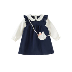 Dave&Bella Girls Autumn Elegance Fake-two-piece Long Sleeve Dress