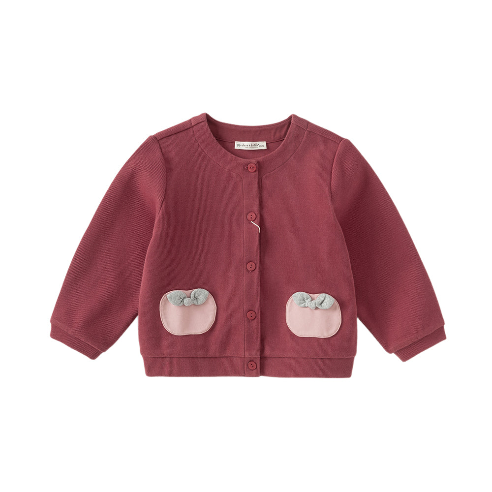 Dave&Bella Toddler Girls Sweet Cotton Red Coats