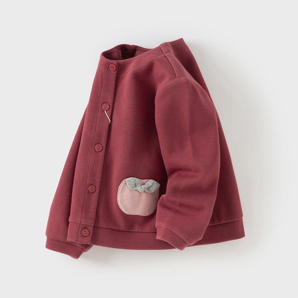 Dave&Bella Toddler Girls Sweet Cotton Red Coats