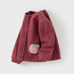 Dave&Bella Toddler Girls Autumn Sweet Cotton Red Coats