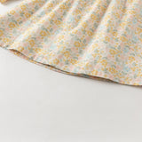 Dave&Bella Toddler Girls Cotton Floral Long Sleeve A-line Princess Dress