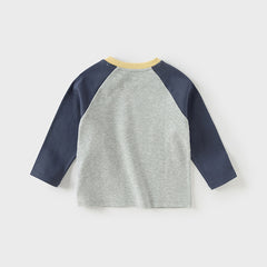 Dave&Bella Girls/Boys Autumn Comfortable Cotton Animal Print T-shirt