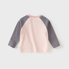 Dave&Bella Girls/Boys Autumn Comfortable Cotton Animal Print T-shirt