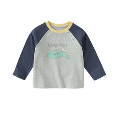 Dave&Bella Girls/Boys Autumn Comfortable Cotton Animal Print T-shirt
