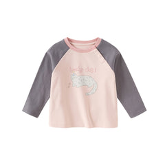 Dave&Bella Girls/Boys Autumn Comfortable Cotton Animal Print T-shirt