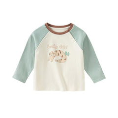 Dave&Bella Girls/Boys Autumn Comfortable Cotton Animal Print T-shirt