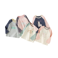 Dave&Bella Girls/Boys Autumn Comfortable Cotton Animal Print T-shirt