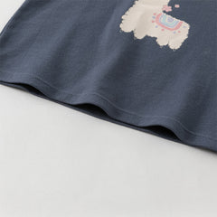 Dave&Bella Girls/Boys Autumn Comfortable Cotton Animal Print T-shirt