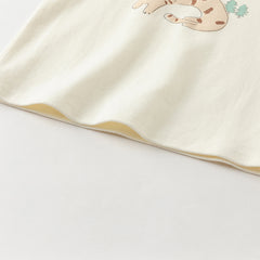 Dave&Bella Girls/Boys Autumn Comfortable Cotton Animal Print T-shirt