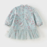 Dave&Bella Toddler Girls Elegance Chinese Style Mesh Floral A-line Party Dress