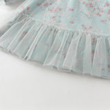 Dave&Bella Toddler Girls Elegance Chinese Style Mesh Floral A-line Party Dress