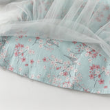 Dave&Bella Toddler Girls Elegance Chinese Style Mesh Floral A-line Party Dress