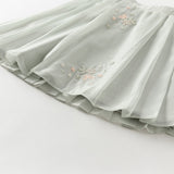 Dave&Bella Toddler Girls Gentle Elegant Mesh Chinese Style Half Dress Sets
