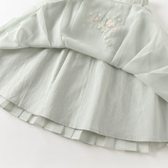 Dave&Bella Girls Autumn Gentle Elegant Mesh Chinese Style Half Dress Set