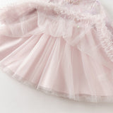 Dave&Bella Toddler Girls Hydrangea Print Mesh Chinese Style A-line Princess Dress