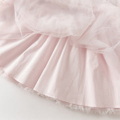 Dave&Bella Girls Autumn Hydrangea Print Mesh Chinese Style A-line Princess Dress