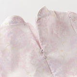 Dave&Bella Toddler Girls Hydrangea Print Mesh Chinese Style A-line Princess Dress