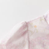 Dave&Bella Toddler Girls Hydrangea Print Mesh Chinese Style A-line Princess Dress