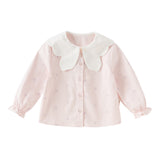 Dave&Bella Toddler Girls Cotton Sweet Pink Butterfly Print Shirts Top