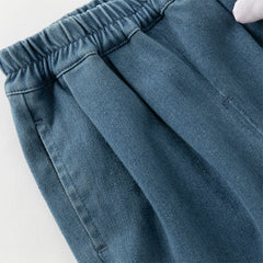 Dave&Bella Toddler Girls Autumn Denim Blue Loose Causal Jeans Pants